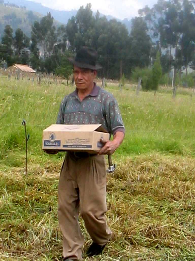 man working in the open field